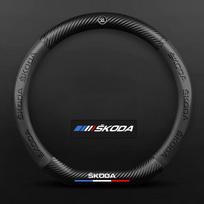CGS1 38cm For Skoda VRS Kodiaq Karoq Kamiq Octavia 1 a5 Scala Superb Yeti Fabia ENYAQ Citigo Carbon Fiber Car Steering Wheel Cove