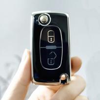 YBZPC1 TPU Car Key Remote 2 3 Buttons Flip Key Shell Case For Peugeot 308 207 307 3008 5008 807 For Citroen C2 C3 C4 C5 C6 C8 Keychain