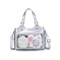 New YK Millennium Large Capacity Daily Millet Casual Versatile Shoulder Messenger Bag sidabras