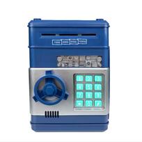 Atm Piggy Bank With Electronic Password And Sound For Kids** tamsiai mėlyna spalva