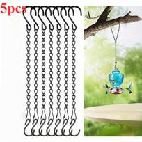 5pcs Black Suspension Chain with S-hook - Adjustable Iron Plant Hanger, Suitable for Indoor/outdoor Use, Ideal for Hanging Plants, Bird Feeders 5pcs juoda