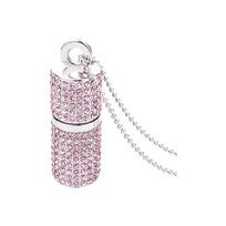 OLOEY Metal Crystal Cylindrical USB Flash Drive 32GB rožinė