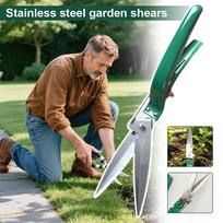 High Carbon Steel Garden Grass Shears Manual Trimmer Ergonomic Handle Precision Lawn Edging Scissors for Landscaping Pruning One Size