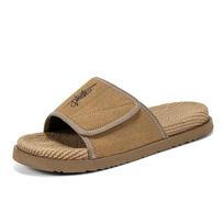 Vyriškos retro stiliaus zomšinės šlepetės vasaros paplūdimiui, namams, laukui, patogūs įsispiriami batai kasdienai, lengvi, pralaidūs orui 44 beige