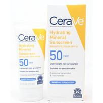 CeraVe 100% Mineral Sunscreen SPF 50 | Face Sunscreen with Zinc Oxide & Titanium Dioxide for Sensitive Skin | 2.5 oz, 1 Pack (Packaging May Vary)