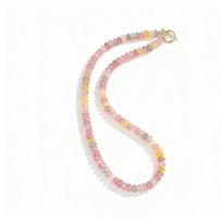 Colorful Bead Stone Necklace Dopamine Color Colored Stone Charms Jewelry Beads Necklace  Women Style E