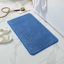 Non Slip Bath Mat Water Absorbent Soft Microfiber Shaggy Mat Thick Plush Bathroom Rug for Home or Hotel Machine Washable (Blue,40x60cm) mėlyna