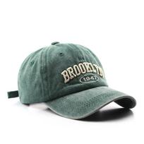 Retro Brooklyn Raidžių Siuvinėjimo Beisbolo Kepurės Pavasaris Vasara Vyrai Moterys Medvilninė Reguliuojama Laisvalaikio Kepurė Hip Hop Gatvės Apranga Skrybėlės nuo Saulės kava