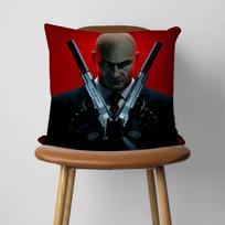 Hitman A-Agent 47 30X30Cm 45X45Cm Pillow Case Decor Protective Covers Comfortable Soft For Sofa Living Room Home Office Peach skin 35*35(CM)-1Pcs gray