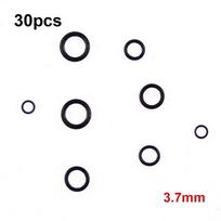 3.7mm 4.4mm 5.3mm Tippet Rig Ring Terminal End Tackle Accessory Carp Fishing O Ring Flat Round Matt 3.7mm-30pcs