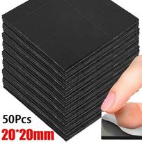 50/100Pcs with Adhesive Backing Magnetic Sheet  for Fridge Office Chalkboard Photo Business Card 20x20mm-50Pcs