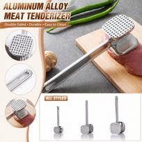 Aluminum Alloy Meat Tenderizer Hammer Double-Sided Beef Mallet Kitchen Tool for Tenderizing Steak and Large Cuts of Meat with Long Handle S sidabras