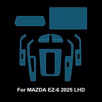 TPU Interior Film for Mazda EZ-6 2025 Pre-cut Car Gearbox Panel Dashboard Anti-Scratch Transparent PPF Cover Auto Accessories