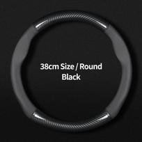 RXEC6 For KIA Car Steering Wheel Cover Carbon Fiber Leather Fit Rio Sorento Sportage Forte K3 K2 K5 Stonic Strong Spectra Optima