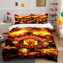 Manchester United Bedding Set Bedding Duvet Cover Set Duvet Cover Pillowcases Home Decor (1 * Duvet Cover 2 * Pillowcases, without duvet insert) 135x200cm