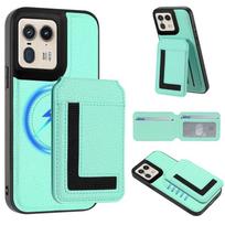 For Motorola Moto Edge 50 Fusion Pro X50 Ultra G85 S50 Neo G Stylus Play Power 5G 2024 4G Case Cover Card Magnetic Wallet Supports Wireless Charging Moto G85 mėtų žalios spalvos
