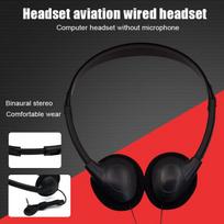 Head-mounted Computer Headset No Microphone Gaming Headset Noise Canceling Sports MP3 Earphone Wired Stereo Headset Universal juoda