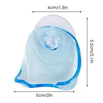 Razor Suction Cup Holder Heavy Duty Reusable Vacuum Shower Hook Removable and Reusable Shower Razor Hooks for Bathroom & Kitchen mėlyna