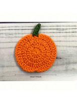 4pcs/Set Crochet Pumpkin Cup Coasters, Handmade Fabric Drink Mats, Fall Farmhouse Decor, Thanksgiving Table Accessories