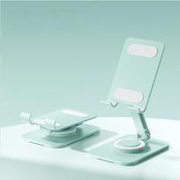 Dopamine Metal Phone Stand Desktop Foldable and Rotatable Tablet Support Frame Suitable for Live Streaming and Office Use žalia
