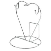 Coffee Mug Holder Metal Mug Rack Cup and Saucer Display Stand Silver Holds for Kitchen Dining Table Space-Saving Organizer sidabras