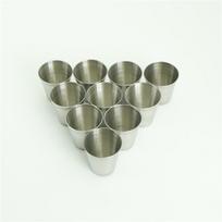 10 vnt. 30 ml nešiojamasis nerūdijančio plieno vyno gėrimo stiklinės Barware puodelis gray