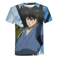 Japonijos Garsus Anime Gintama 3D Spausdinimo Unisex Vasariniai Laisvalaikio Marškinėliai su Apvalia Kaklo Iškirpte Harajuku Poliesterio Laisvalaikio Trumparankoviai Marškinėliai XXXL