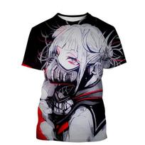 Anime personažas Himiko Toga 3D spauda Vyriški/ Moteriški kasdieniai madingi marškinėliai su O formos iškirpte, trumpomis rankovėmis, madingi unisex drabužiai S