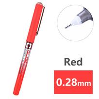 Multiple Colour Big Capacity Ink Fine Nib Gel Pen Student School Office Stationery Roller Ball Pen Ballpoint Pens 0.28mm raudona