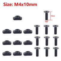 10 vnt. M4X10/12 mm M-Lok varžtas ir veržlė Bėgelių T-veržlės varžtų pakeitimo rinkinys Mlok apsaugos bėgelių sekcijoms Medžioklės priedai 10mm