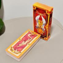 11*5.5cm Magiška Kortų Gaudytoja Sakura Clow Kortų Kaladė - 56 Vnt Anime Kortos Cosplay ir Eksponavimui raudona