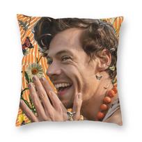 Harrys Styles Pillowcase Double-sided Printing Polyester Cushion Cover Decorations Throw Pillow Case Cover Living Room 12x12Inch