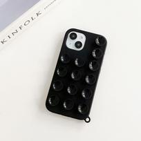 Solid Color 3D Suction Cup Drop-Proof Case for iPhone 17 Pro Max iPhone 12 Pro Max