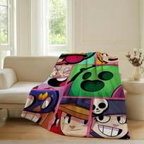Funny gameB Bra W Wl S Stars Blanket For Sofa Office Bed Plane Travel Sleep Read Relax Camping Soft And Warm 75x90cm