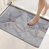 Marbling Pattern Bath Mat Super Absorbent Shower Room Indoor Doormats Washable Easy Clean Diatomite Rugs Washroom Floor Carpet 40cm x 60cm
