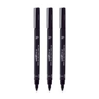 uni-ball PIN-200 0.5 mm Fineliner Drawing Pen Black Ink Pack of 3 for Office, Home & Art Use