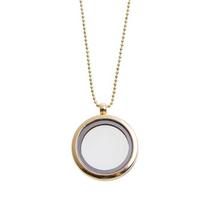 Locket Necklace Diy Floating Round Locket Pendant Live Floating Memory Necklace Suitable for Women's Friendship Necklace 1