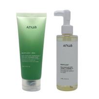 ANUA Sebum Pore Double Cleansing Set 350ml – Quercetinol Cleansing Foam 150ml + Pore Control Cleansing Oil 200ml 150ml+200ml