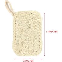 Natural Non Scratch Scrub Sponge Eco Friendly and Compostable Plant Fiber Loofah Dish Sponge Kitchen Scrubbers for Dish Biodegradable Cleaning Sponges 1PC smėlis