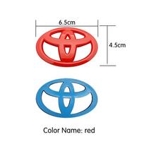Neardomi Vairo Logotipo Automobilio Emblemos Lipdukai Toyota Corolla Camry RAV4 Yaris Vios Hilux Prius CHR Priedams 6.5X4.5cm raudona