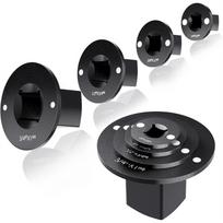 A84E-Drive Reketinio lizdo adapterių žemprofilio rinkinys 4 vnt. Siauroms erdvėms 3/4  iki 1 , 1/2  iki 3/4 , 3/8  iki 1/2 , 1/4  iki 3/8 juoda