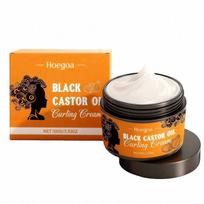Black Castor Oil Curl Defining Cream, Anti-Frizz Curl Enhancer for Wavy & Curly Hair, Hydrating Curl Cream to Define All Curls 2pcs
