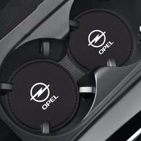 CHM1 2Pcs Car Coaster Water Cup Bottle Holder Mat Anti-Slip Pads For Opel Grandland Astra Insignia Corsa Zafira Meriva Mokka Vivaro