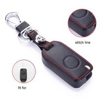 Leather Car Key Case For Mercedes Benz C E S Ml Sl Ml55 Amg S500 Sl500 1 Button Folding Remote Fob Cover Keychain Protector