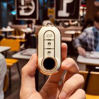Car Key Case For Fiat Ducato 500 500L Panda Grande Punto Lancia Musa Bravo 3 Buttons Remote Fob Cover Shell Keychain Accessories (as the picture,keyfob for Fiat)