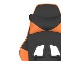 vidaXL Gaming Chair with Footrest Black and Orange Artificial Leather