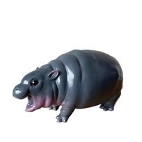 Adorable Moodeng Christmas Hippo Ornament Cartoon Resin Tree Decoration Gift Without Hole