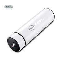 CIX1 Car Intelligent Thermos Flask Travel Sport Cup For Opel Astra H G J Insignia Mokka Zafira Corsa Vectra C D Antara Combo balta