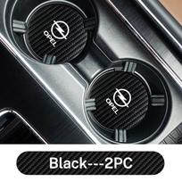 CJB1 2Pc Car Logo Leather Water Cup Pad Anti-noise Coaster Mat For Opel Astra Insignia Corsa Zafira Meriva Mokka Vivaro Vectra Antara