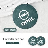 CJG1 For Opel 2pcs Car Cup Holder Insert Suede Non Slip Drink Protection Mat Astra H G J Insignia Corsa Zafira Meriva Mokka